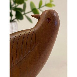Vintage Wooden Carved Bird Sculpture 3.5 inches